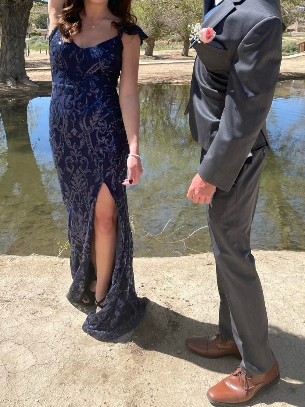 Windsor navy formal dress